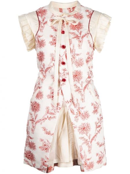 Mini obleka s cvetličnim vzorcem Renli Su