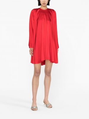 Plisseeritud siidist kleit Forte_forte punane