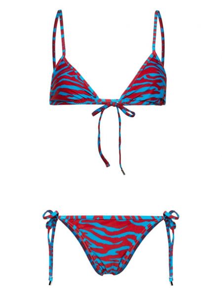 Bikini mit print mit zebra-muster The Attico rot