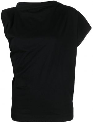 Asimetrisks t-krekls ar drapējumu Vivienne Westwood melns