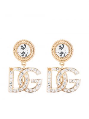 Naušnice s kristalima Dolce & Gabbana Pre-owned zlatna