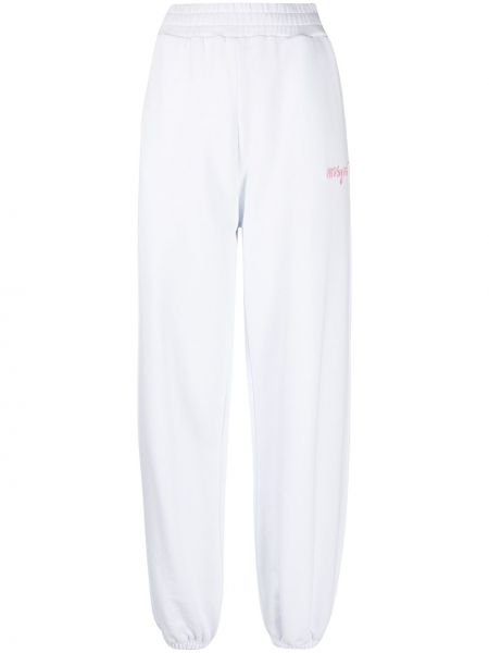 Pantalones de chándal con bordado Msgm blanco