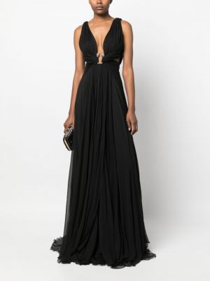 Drapované večerní šaty Roberto Cavalli černé
