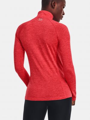 Športové tričko na zips so stojačikom Under Armour červená