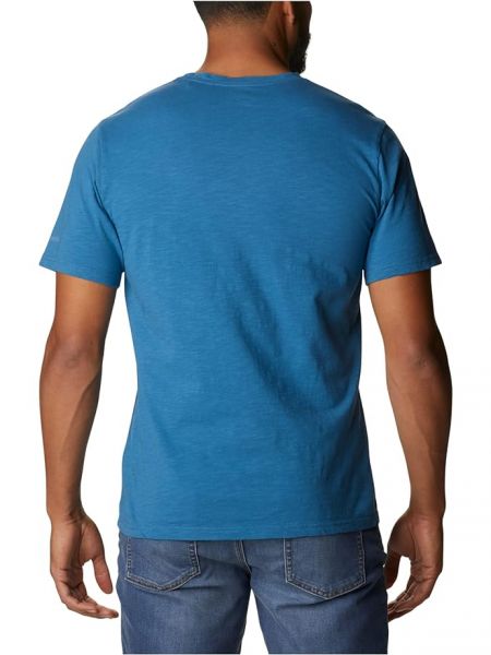 Пуховая футболка с коротким рукавом Columbia синяя