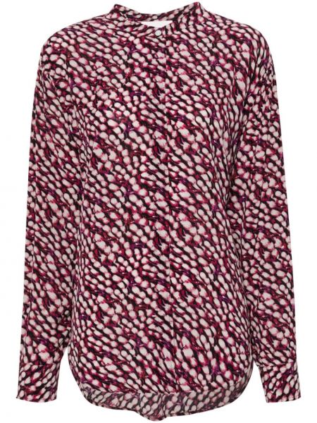 Košile s potiskem s abstraktním vzorem Marant Etoile růžová