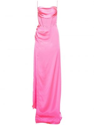 Rochie lunga drapată Retrofete roz