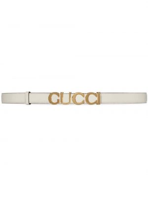 Cintura con fibbia Gucci bianco
