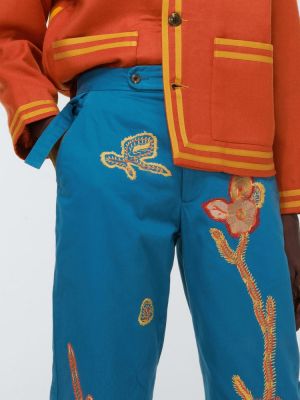 Pamučne hlače s cvjetnim printom Bode