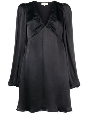 Satynowa sukienka koktajlowa z dekoltem w serek Bytimo czarna