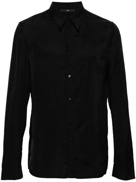 Σατέν πουκάμισο Sapio μαύρο