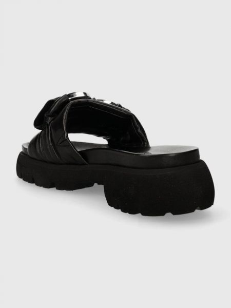 Sandale din piele cu platformă Kennel & Schmenger negru
