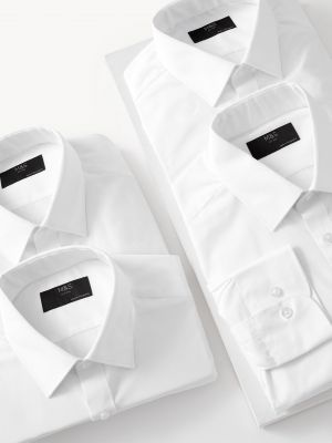 Белая рубашка с длинным рукавом Marks & Spencer