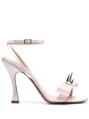 Sandale s mašnom sa šiljcima Acne Studios ružičasta
