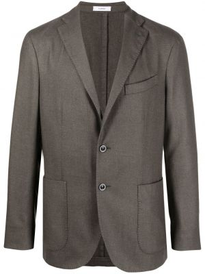 Ull lang blazer Boglioli grønn