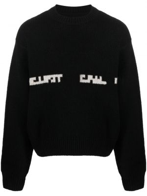 Пуловер с кръгло деколте Heliot Emil черно