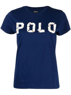 Camiseta con cuentas Polo Ralph Lauren blanco