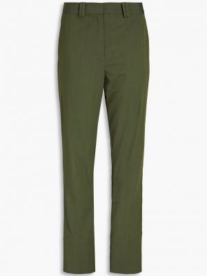 Узкие брюки из смесовой шерсти PHILLIP LIM зеленый