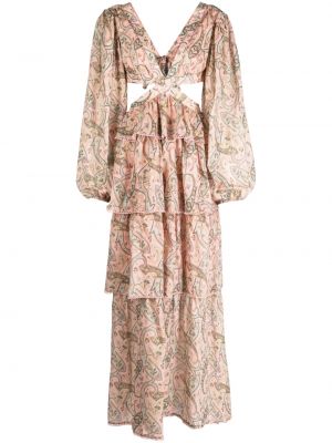 Robe longue à volants We Are Kindred rose