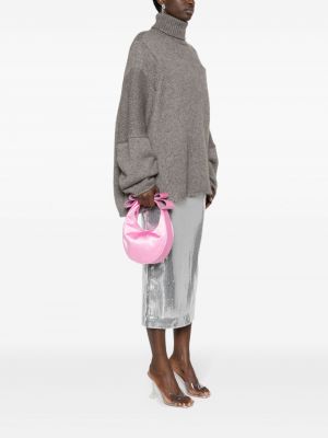 Satin shopper handtasche Mach & Mach pink