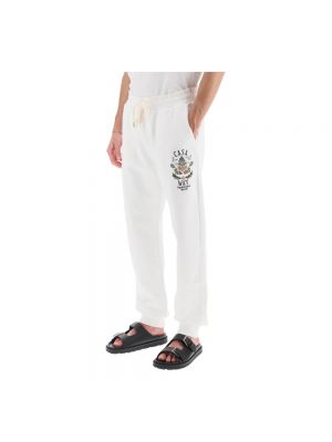 Pantalones de chándal de algodón Casablanca blanco