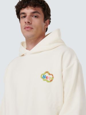 Pamučna hoodie s kapuljačom Marni bijela