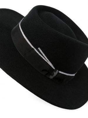 Vilnonis kepurė su lankeliu Borsalino juoda