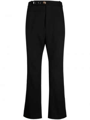 Vlněné rovné kalhoty Namacheko černé