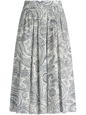 Midi sukňa s potlačou s paisley vzorom Etro