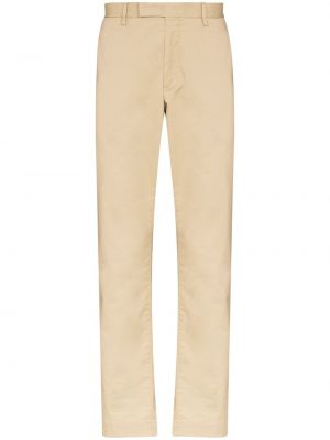 Pantalones rectos con bordado de tela jersey Polo Ralph Lauren gris