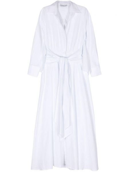 Памучна ленена рокля тип риза Mehtap Elaidi бяло