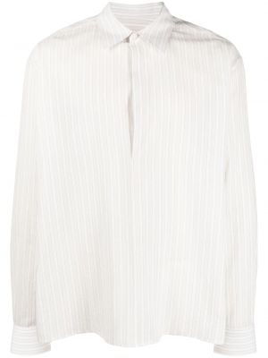Chemise en coton à rayures Lanvin blanc