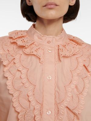 Βαμβακερή μπλούζα See By Chloé ροζ