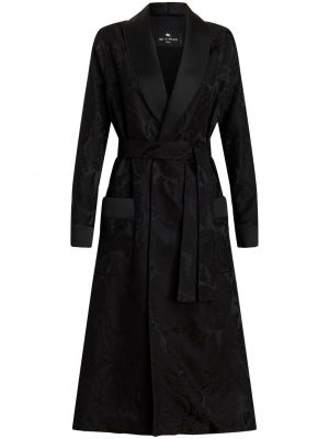 Žakárový kabát Etro čierna