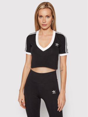 Блуза slim Adidas черно