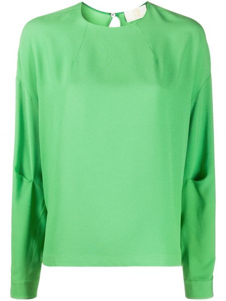 Свободного кроя блузка Sara Battaglia, зеленая