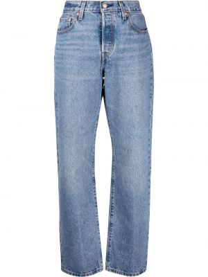 Straight leg-jeans med hög midja Levi's blå