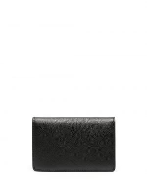 Portefeuille en cuir à imprimé Versace Jeans Couture noir
