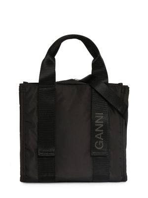 Nákupná taška Ganni čierna