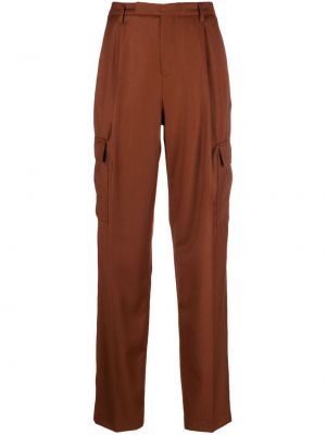 Pantaloni cargo plisate Briglia 1949 portocaliu
