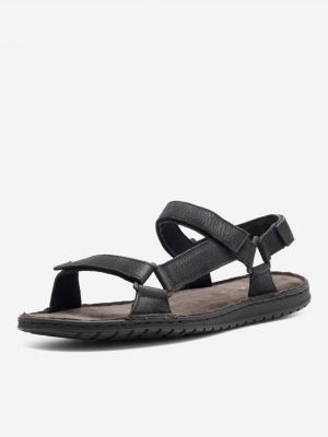 Kožené semišové sandály Lasocki černé