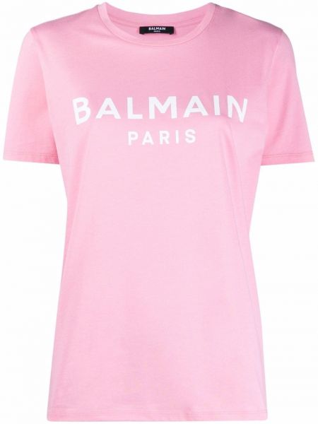 Trykt t-skjorte Balmain rosa