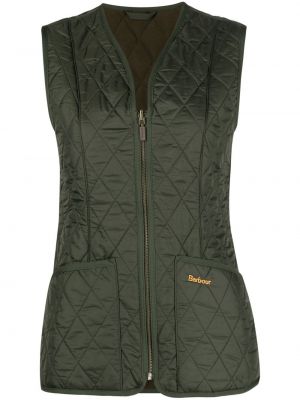 Zip brodert vest Barbour grønn