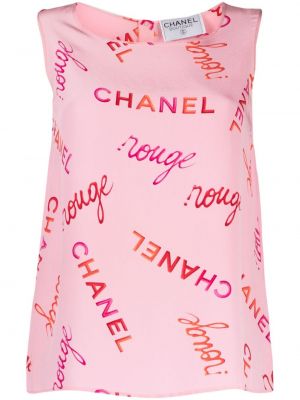 Svilena bluza s potiskom Chanel Pre-owned
