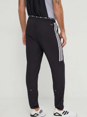 Spodnie sportowe z nadrukiem Adidas Performance czarne