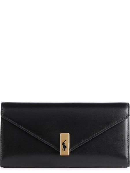 Кожаный кошелек Polo Ralph Lauren черный