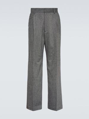 Volnene ravne hlače iz moherja Winnie New York siva