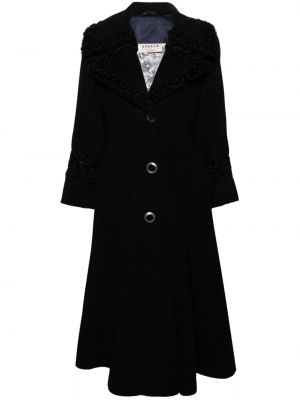 Palton de blană de lână A.n.g.e.l.o. Vintage Cult negru