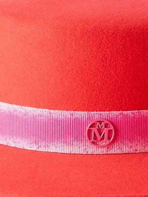 Plstěný čepice Maison Michel růžový