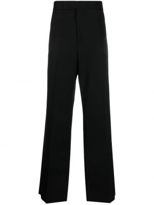 Μάλλινο παντελόνι με ίσιο πόδι Jil Sander μαύρο